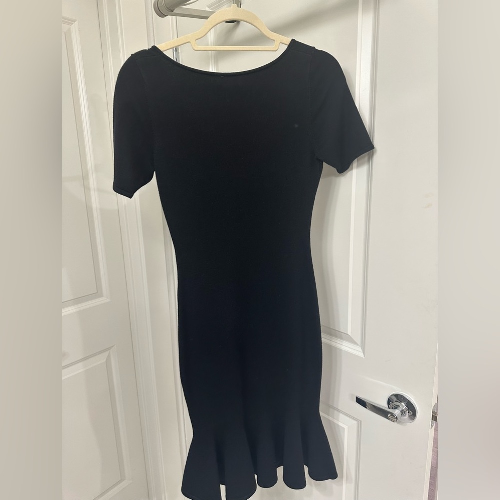 Milky Black Mermaid Dress V-Neck Size Small - Picture 2 of 3